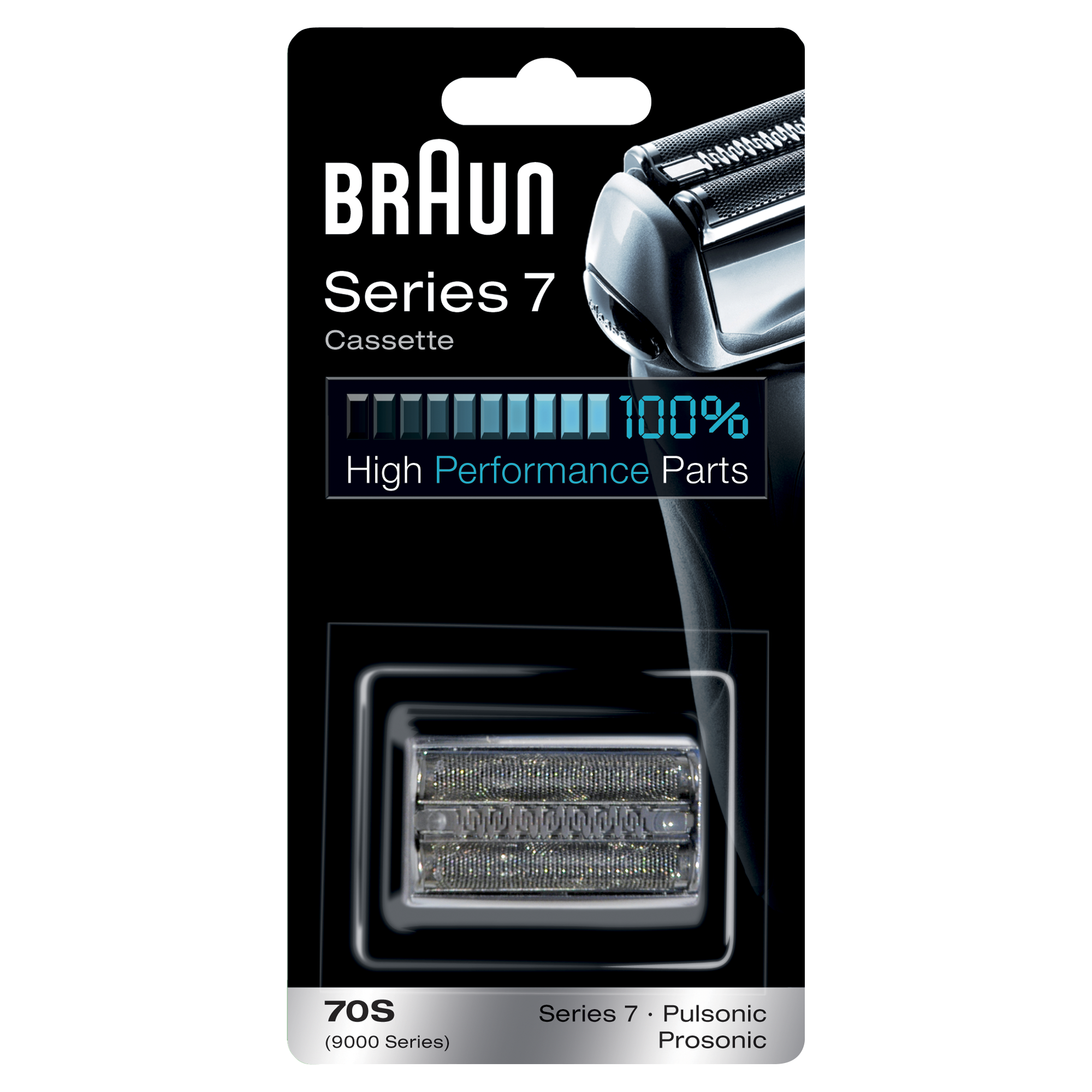Braun 70S Replacement Foil and Cutter Cassette Silver, Compatible with Older Series 7 Shavers - Made In Germany