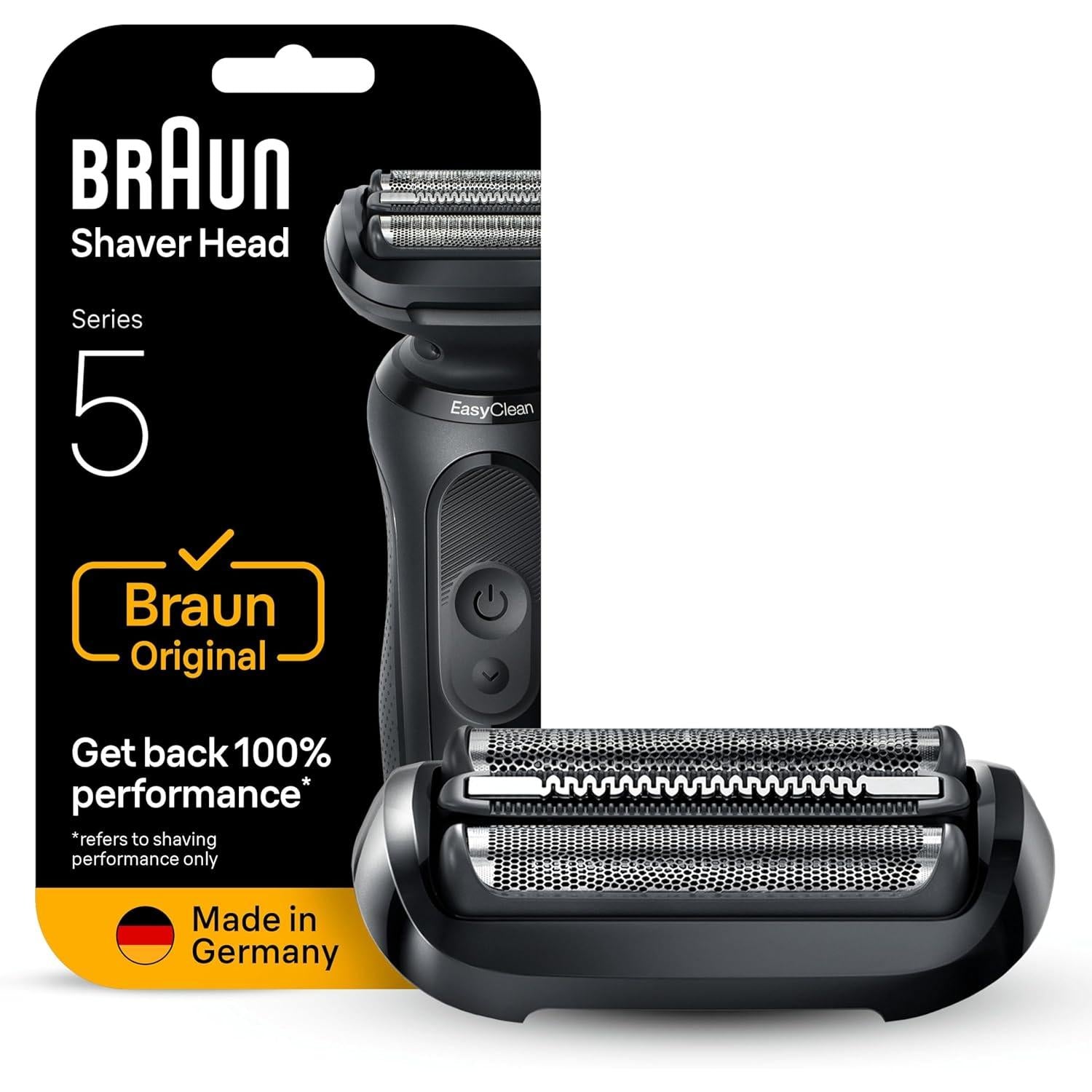 Braun 54B Replacement Cassette Head for New Model Series 5 Shavers - Black - Made In Germany