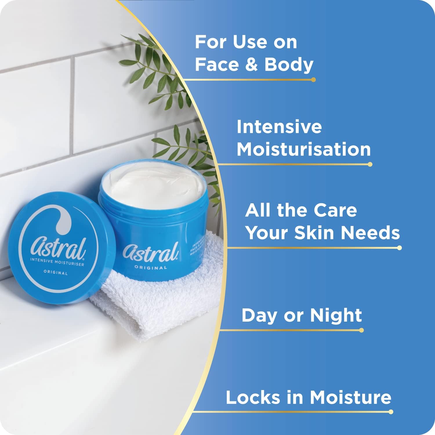 Astral Face & Body Intensive Moisturiser Cream, 200ml