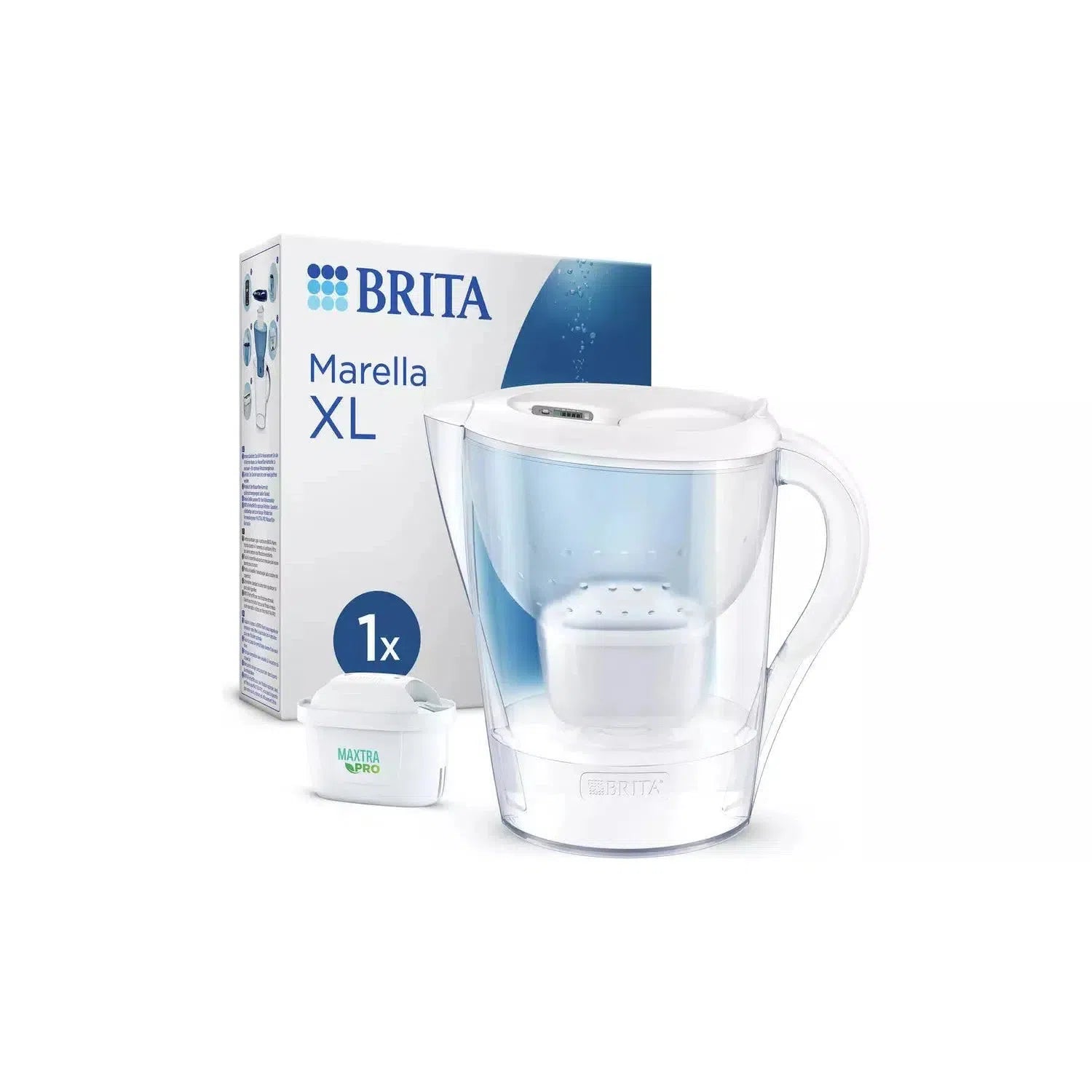 BRITA Marella Water Filter Jug 2.4L flip-lid BRITA MAXTRA PRO 4