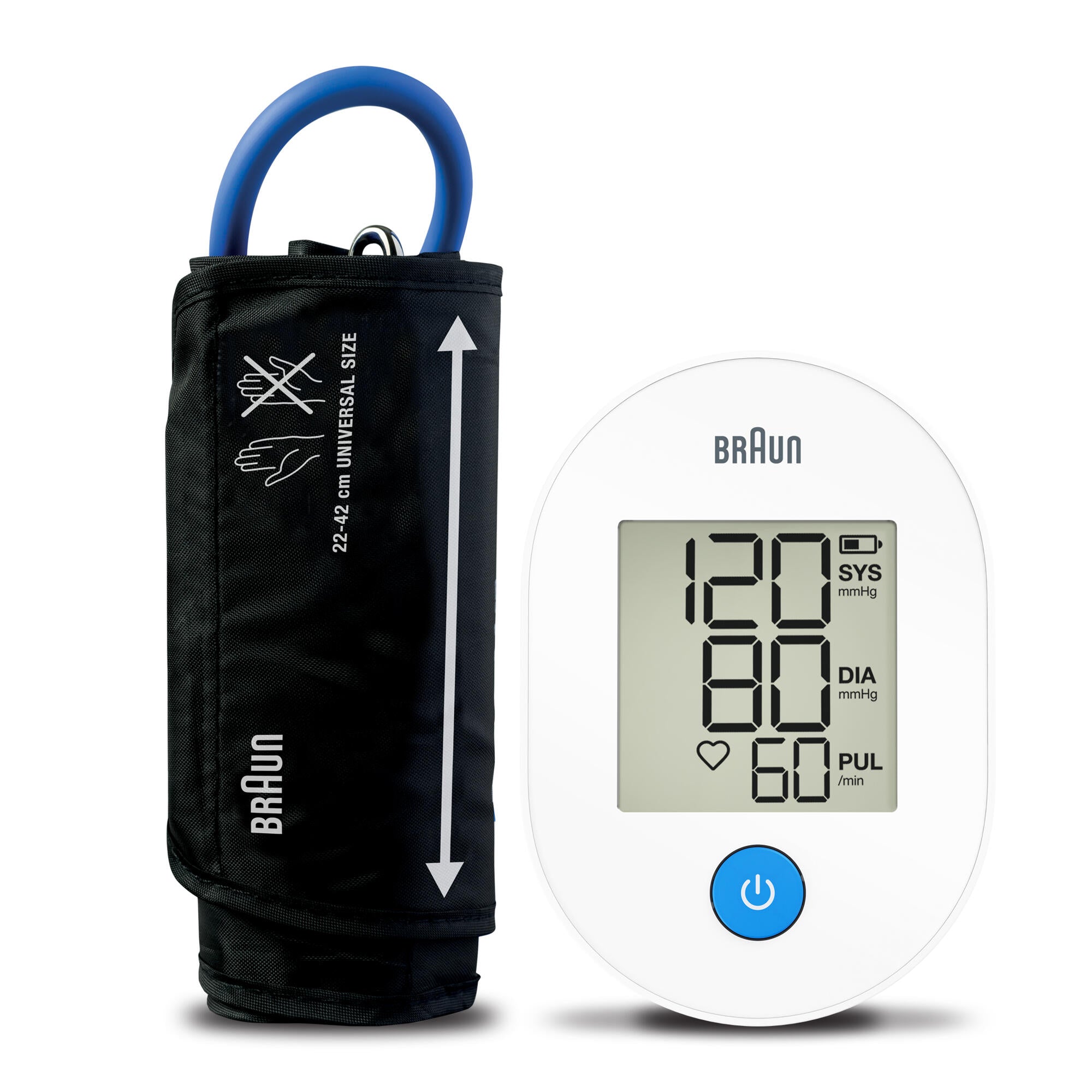 Braun BUA4000EU ExactFit 1E Automatic Blood Pressure Monitor, Clinically Validated 22-42cm Cuff