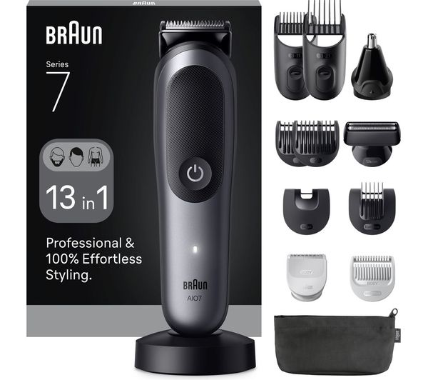 BRAUN Series 7 AIO7560 Wet & Dry All-in-One Multi Groomer - Grey