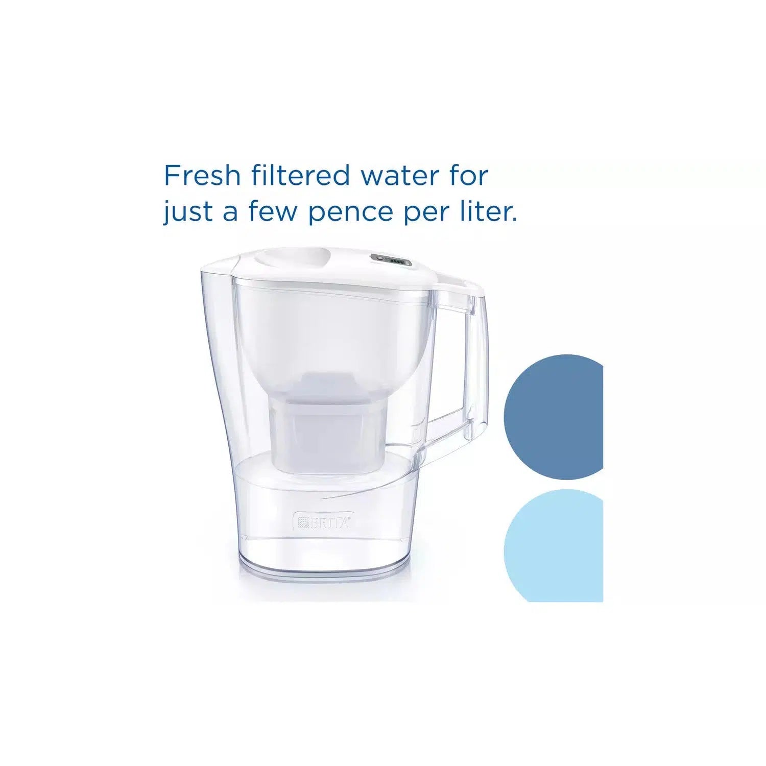BRITA Aluna Water Filter Jug White 2.4L with New Maxtra Pro Filter