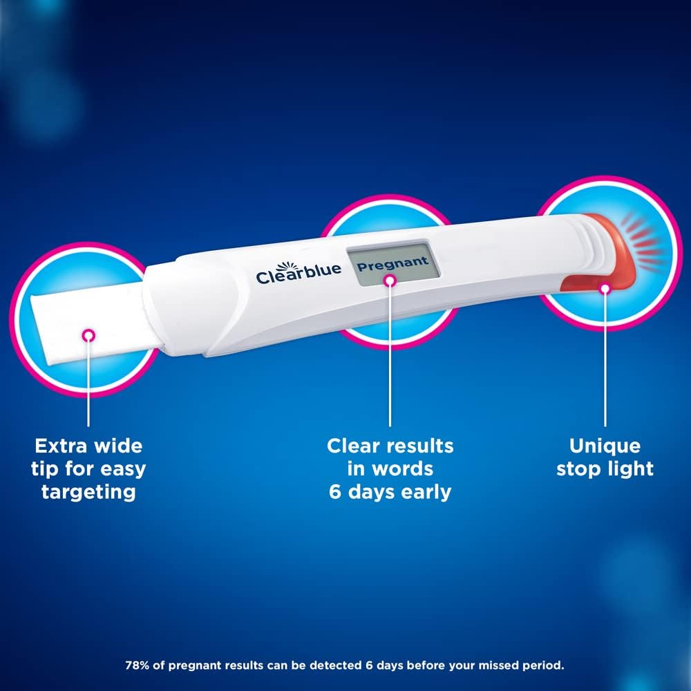 Clearblue Early Detection Pregnancy Test – Digital Ultra Early (10 mIU/ml), No Test Can Tell You Sooner – 2 Digital Tests