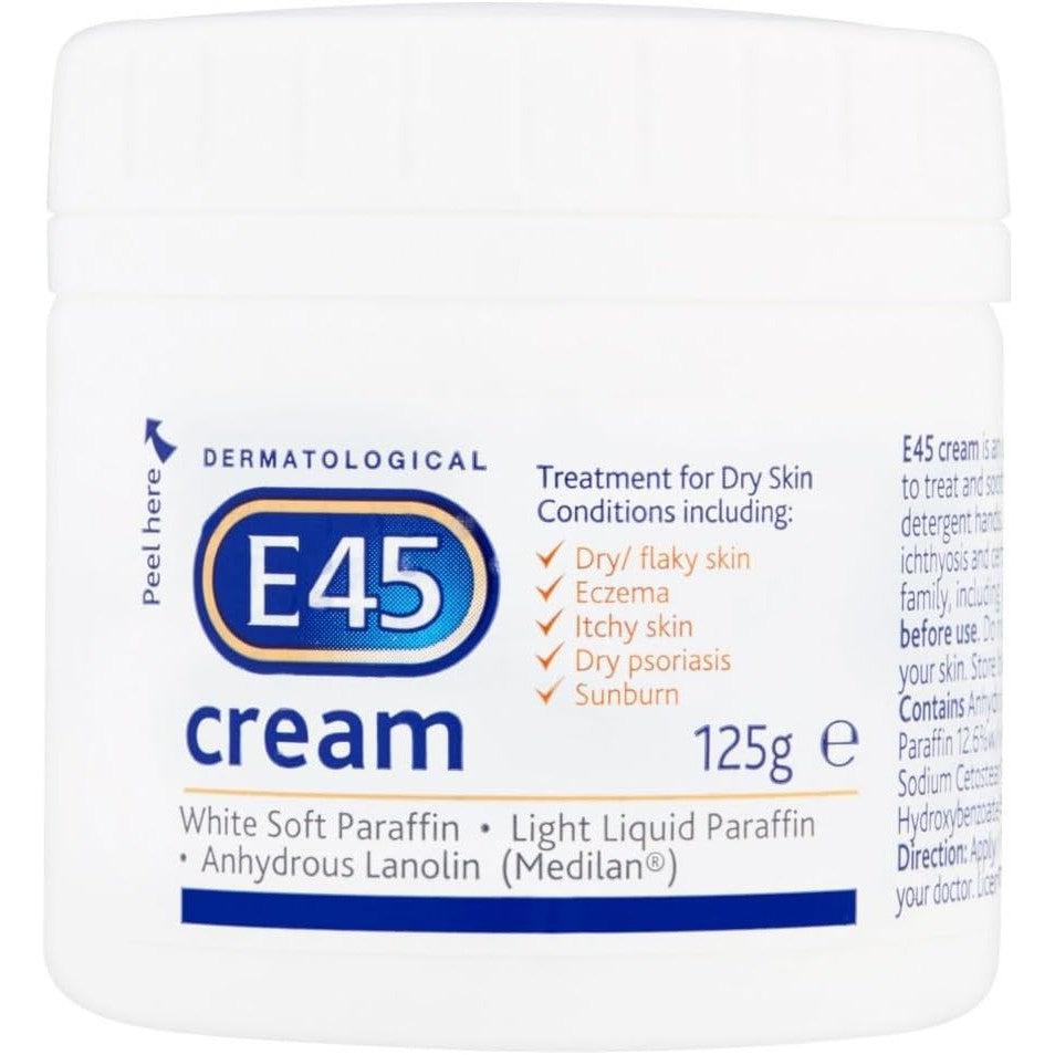 E45 Moisturiser for Dry Skin and Sensitive Skin Cream, 125g