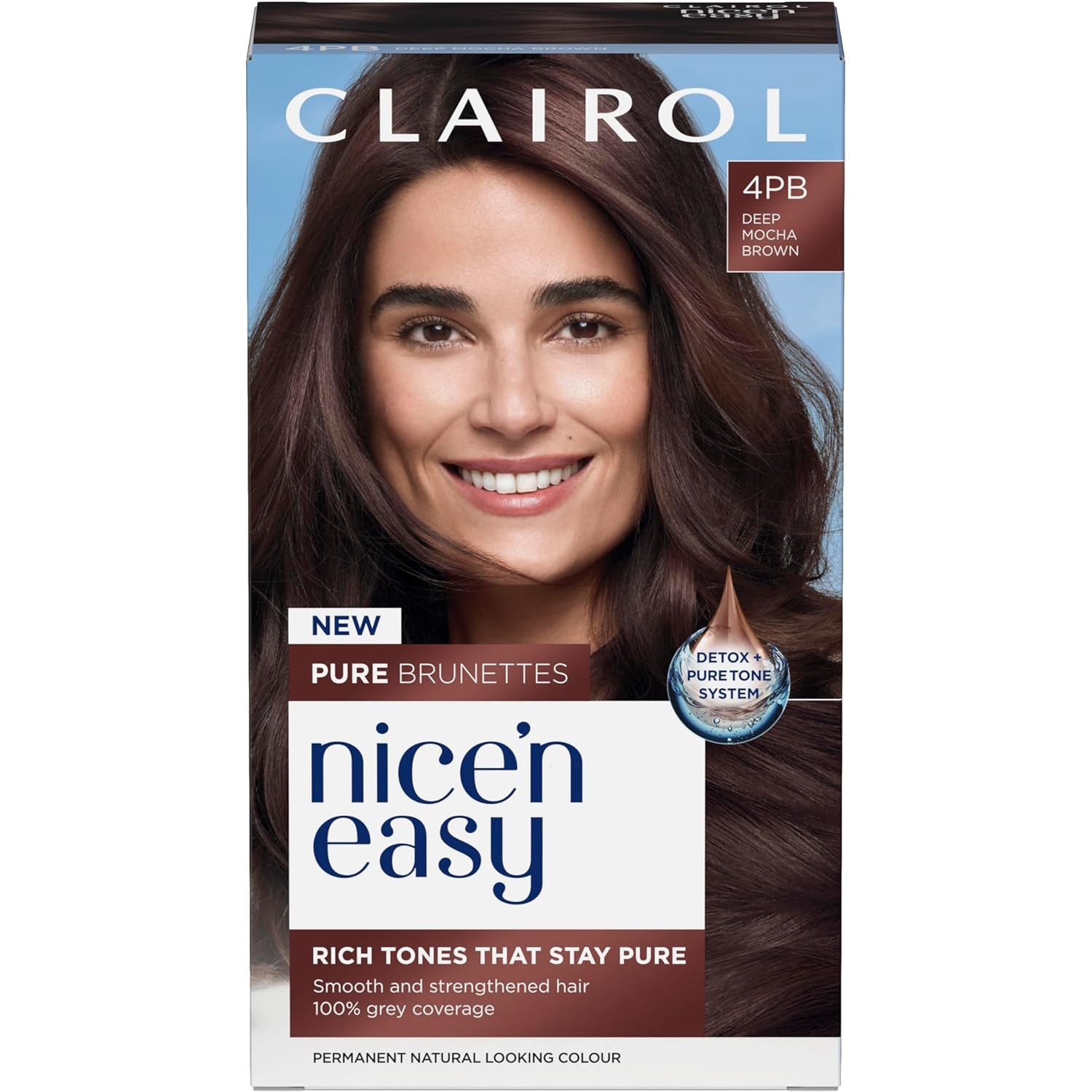 Clairol Nice n’ Easy Pure Brunettes Hair Colour , 4PB Deep Mocha Brown