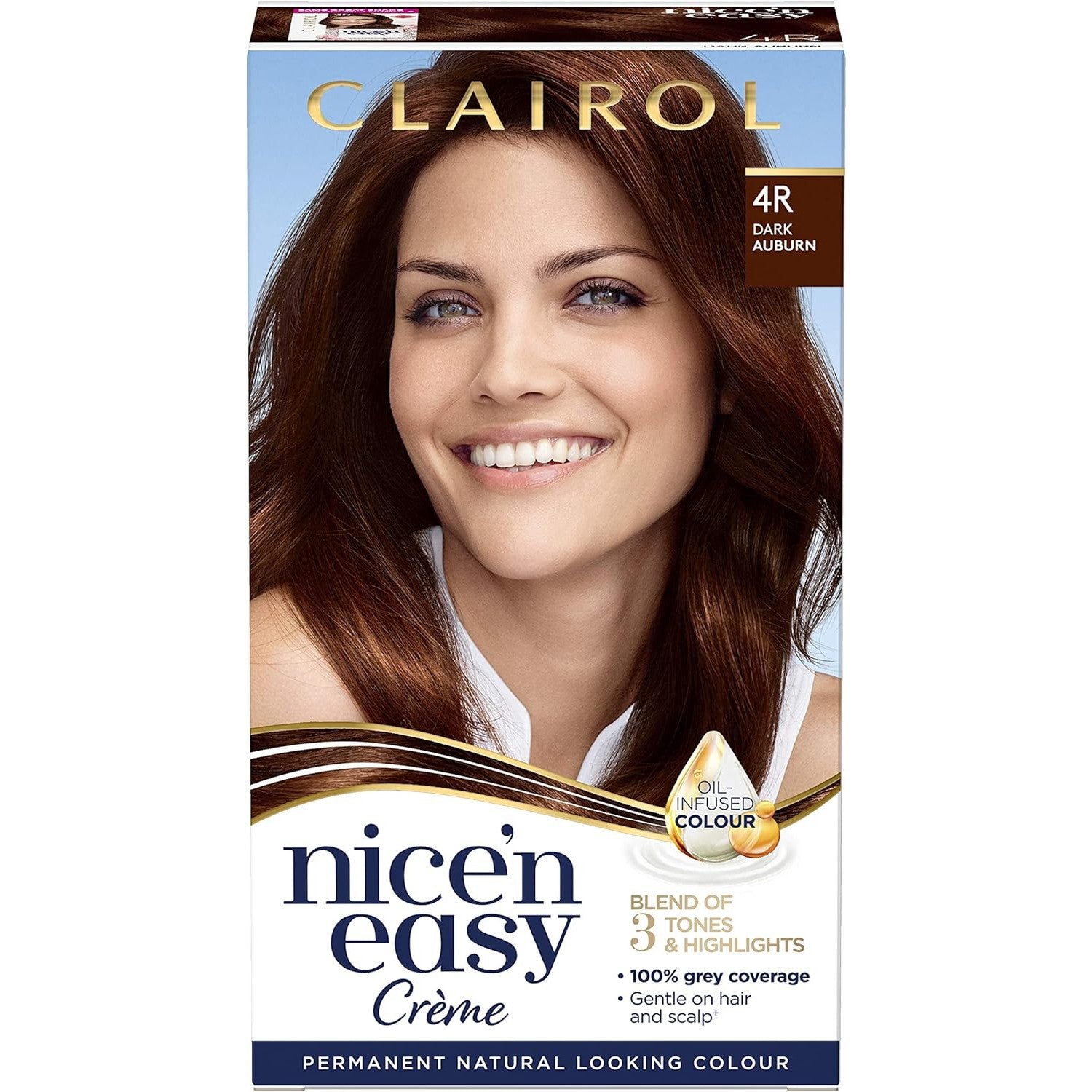 Clairol Nice N Easy Crème Natural Permanent Hair Dye - 4R Natural Dark Auburn