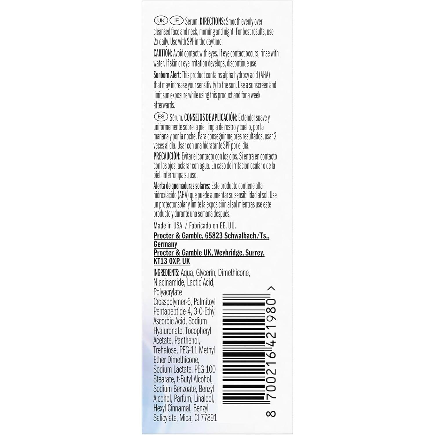 Olay Super Serum, Vitamin C Serum for Face, with Niacinamide, Collagen Peptide, Skincare for Anti Ageing & Brightening, 30ml