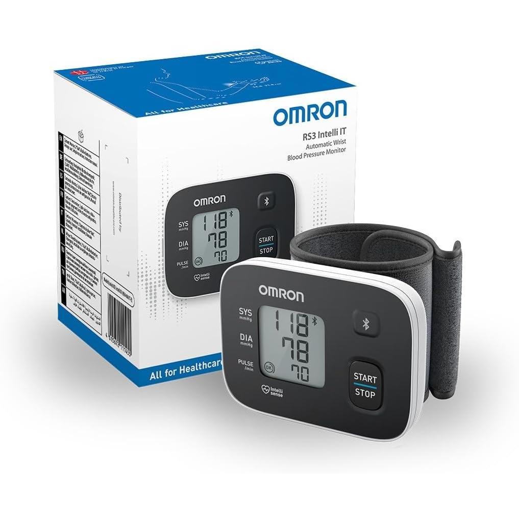 OMRON RS3 Intelli IT Wrist Blood Pressure Monitor - Wrist BP Monitor with BP Cuff and 30 Readings