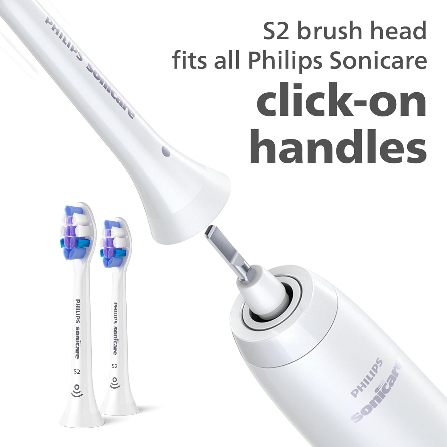 Philips Sonicare Brush Heads, S2 Sensitive Brush Head with Ultra-Soft bristles for Sensitive Teeth and Gums, White, 4-Pack, (Model HX6054/10)