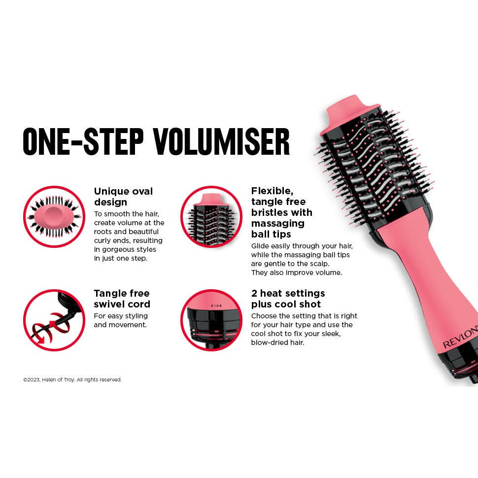 Revlon Salon One-Step Hair Dryer and Volumiser - New Rose Edition RVDR5222VUK
