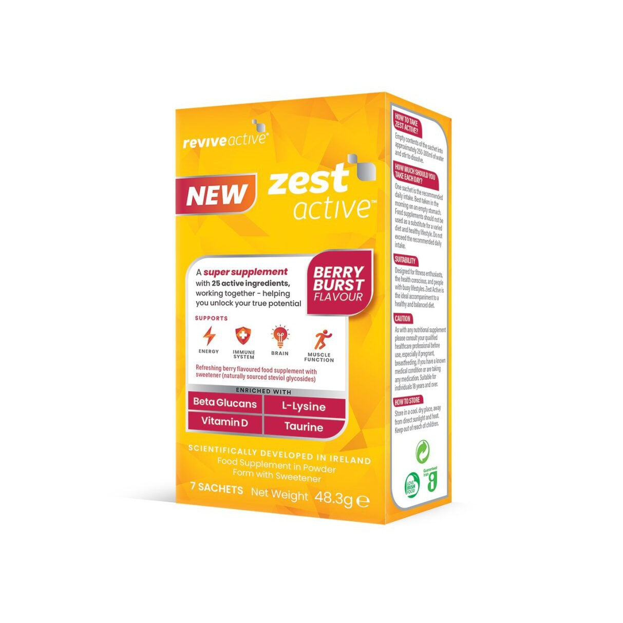 Revive Active Super Supplement Zest Active Berry Burst Flavour 7 day pack