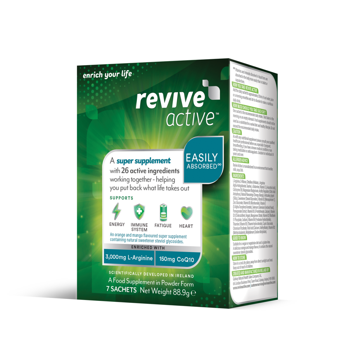 Revive Active Orange & Mango Multivitamin Super Supplement 7 day pack