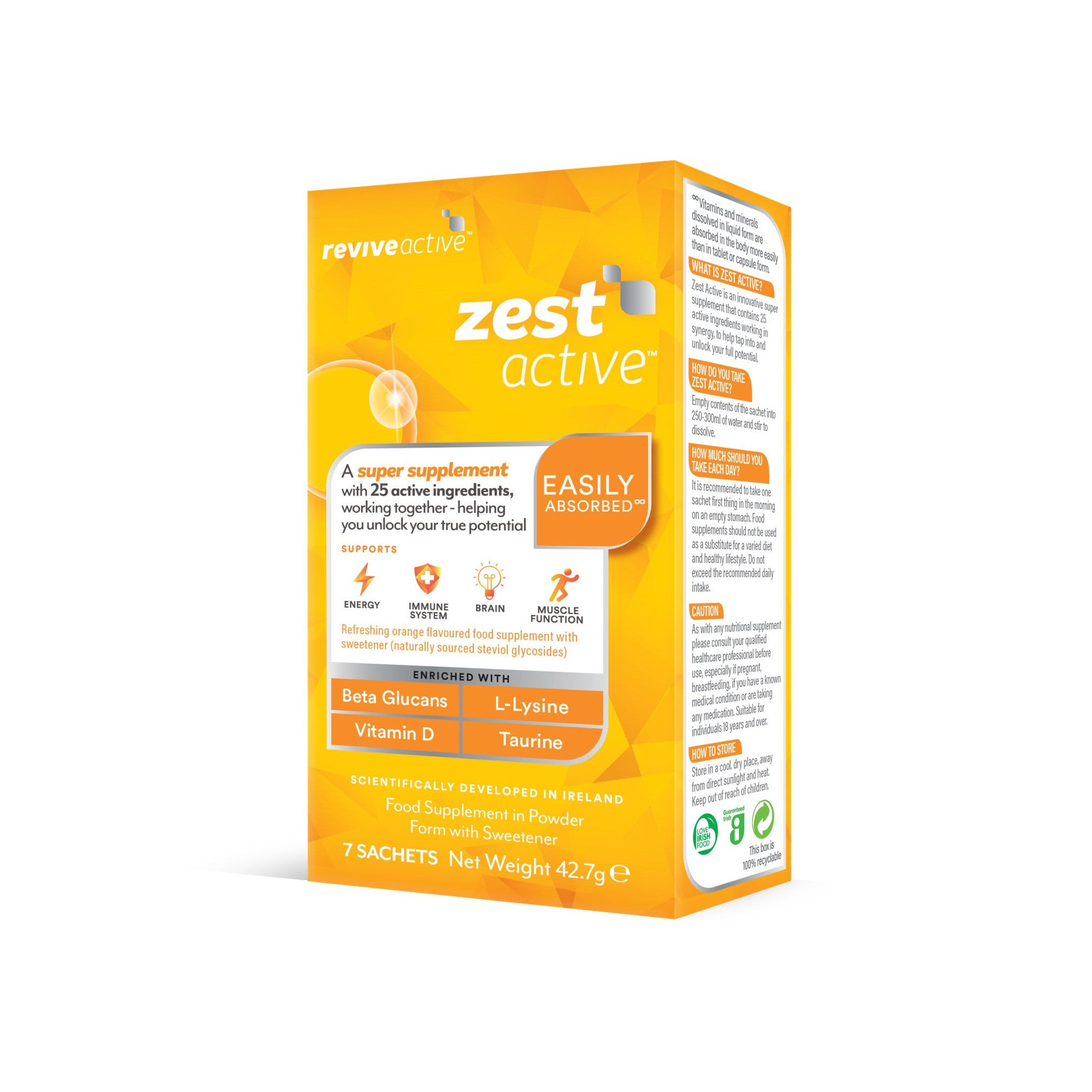 Revive Active Super Supplement Zest Active 7 day pack