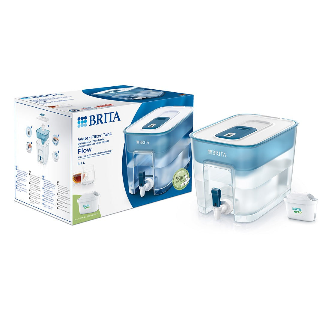 Brita Flow MAXTRA Pro Extra Large Water Filter - MicroFlow Technology - 8.2 Litre