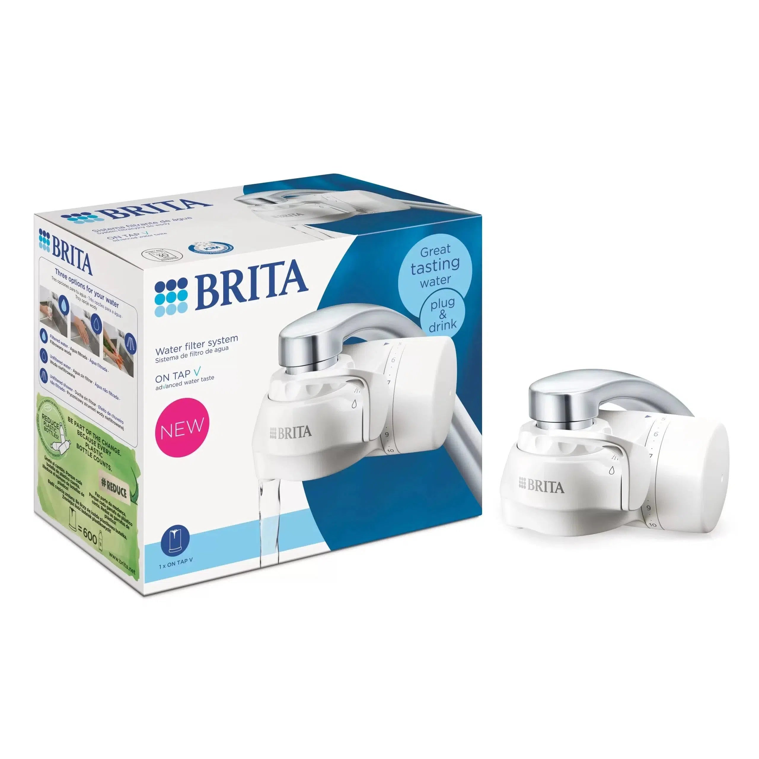 Brita On Tap V Water Filtration System - delivers better-tasting water with a simple one-click installation