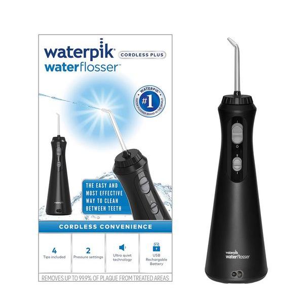 Waterpik Cordless Water Flosser - USB Rechargeable Battery, Black WP-492
