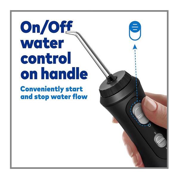 Waterpik Cordless Water Flosser - USB Rechargeable Battery, Black WP-492