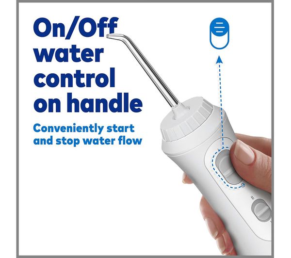 Waterpik Cordless Water Flosser - USB Rechargeable Battery, White WP-490