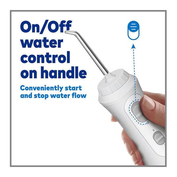 Waterpik Cordless Water Flosser - USB Rechargeable Battery, White WP-490