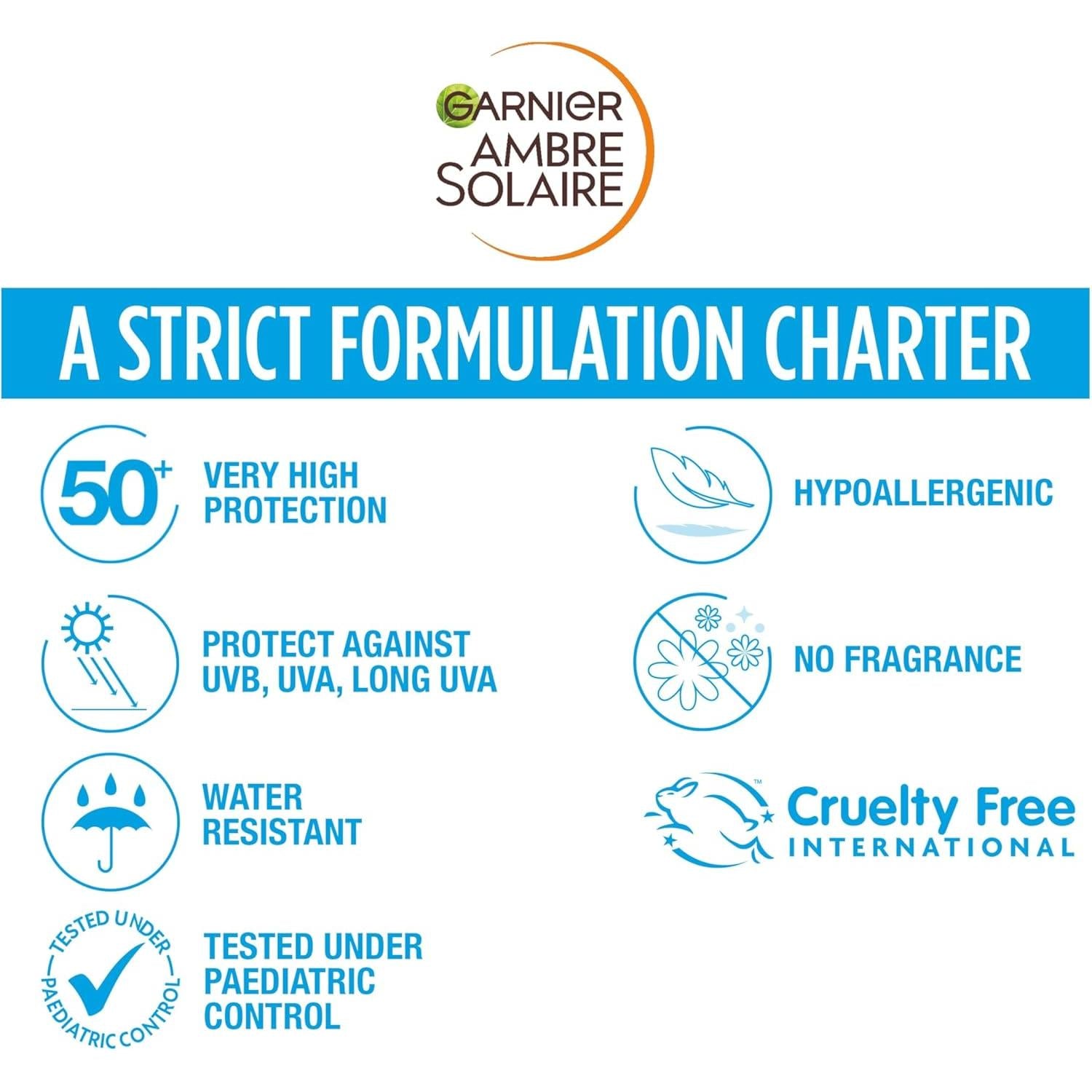 Garnier Ambre Solaire Baby in the Shade Ultra-Soft Sun Cream SPF50 50ml, Travel friendly