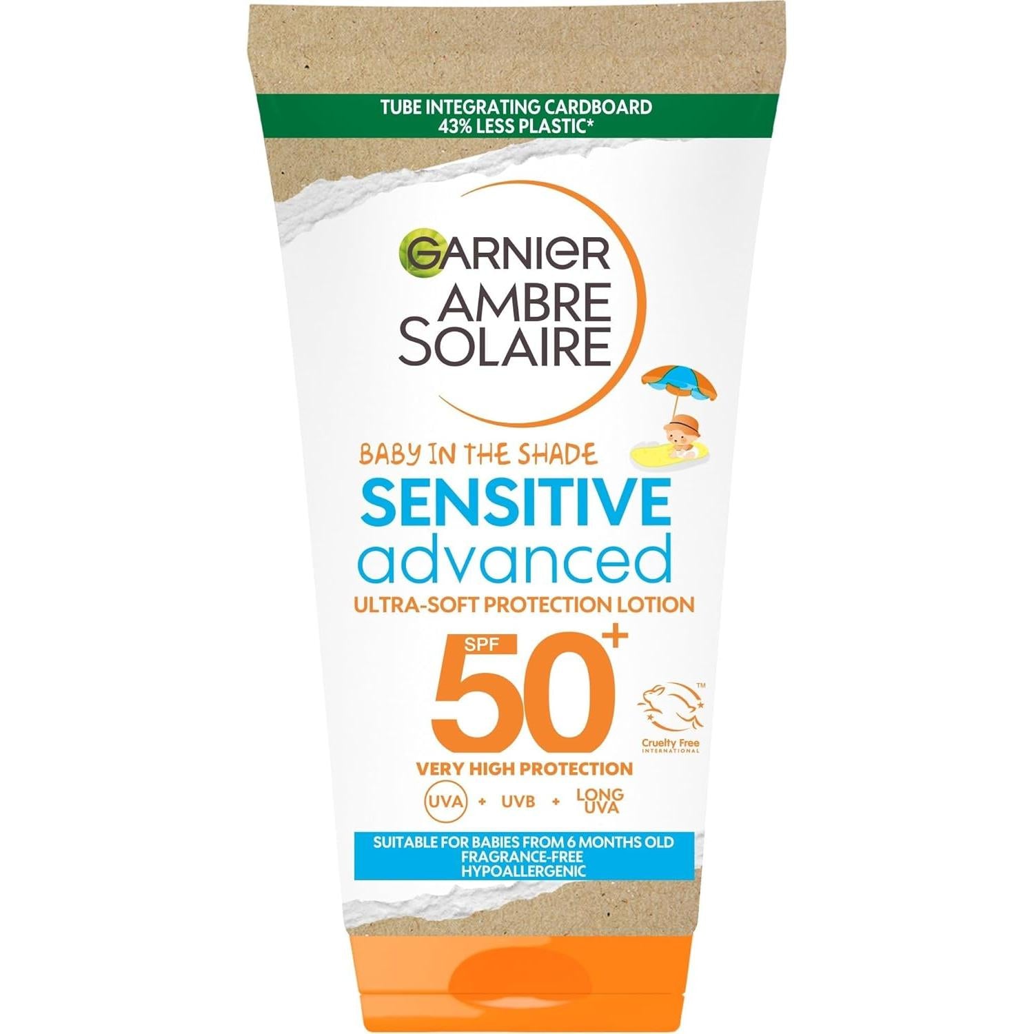 Garnier Ambre Solaire Baby in the Shade Ultra-Soft Sun Cream SPF50 50ml, Travel friendly