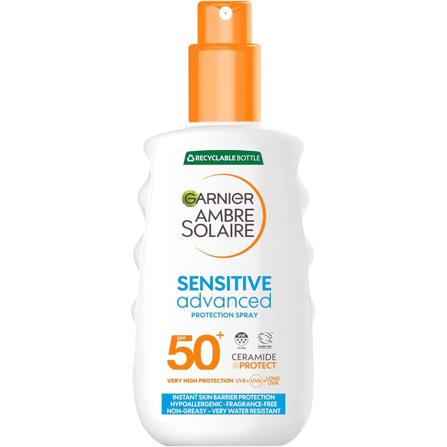 Garnier Ambre Solaire SPF 50+ Sensitive Advanced Sun Cream Spray 150ml