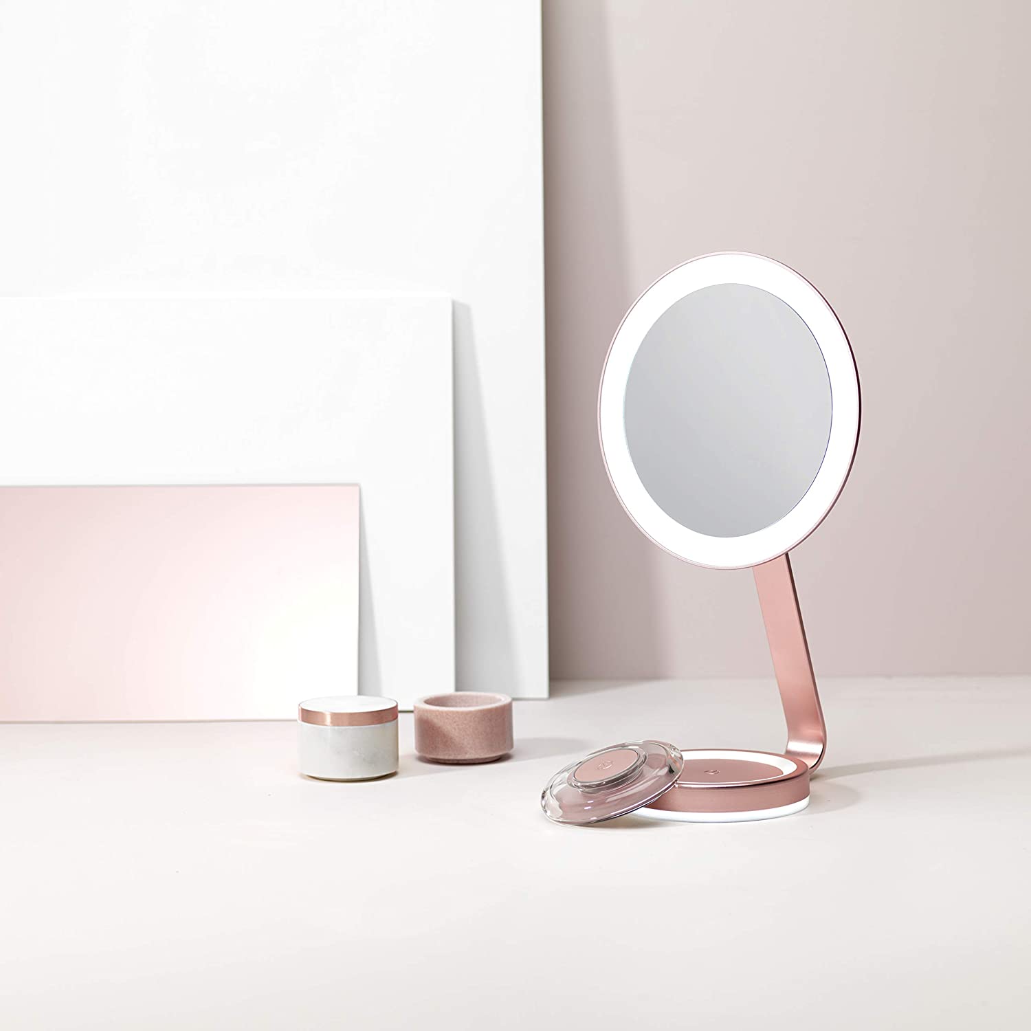 BaByliss Reflections illuminating Ultra Slim Beauty Mirror, Rose Gold