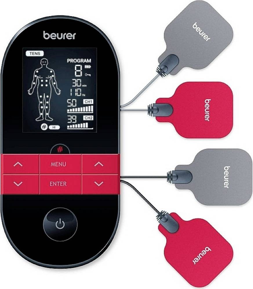 Beurer EM59 Digital TENS/EMS Device with Heat | 4 electrodes | 70 programmes | 50 intensity levels