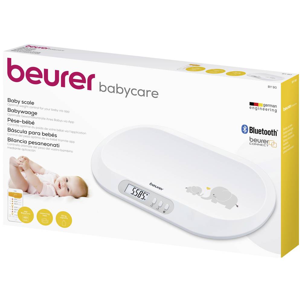 Beurer BY90 Smart Bluetooth Baby Scales - 20kg Weight Capacity