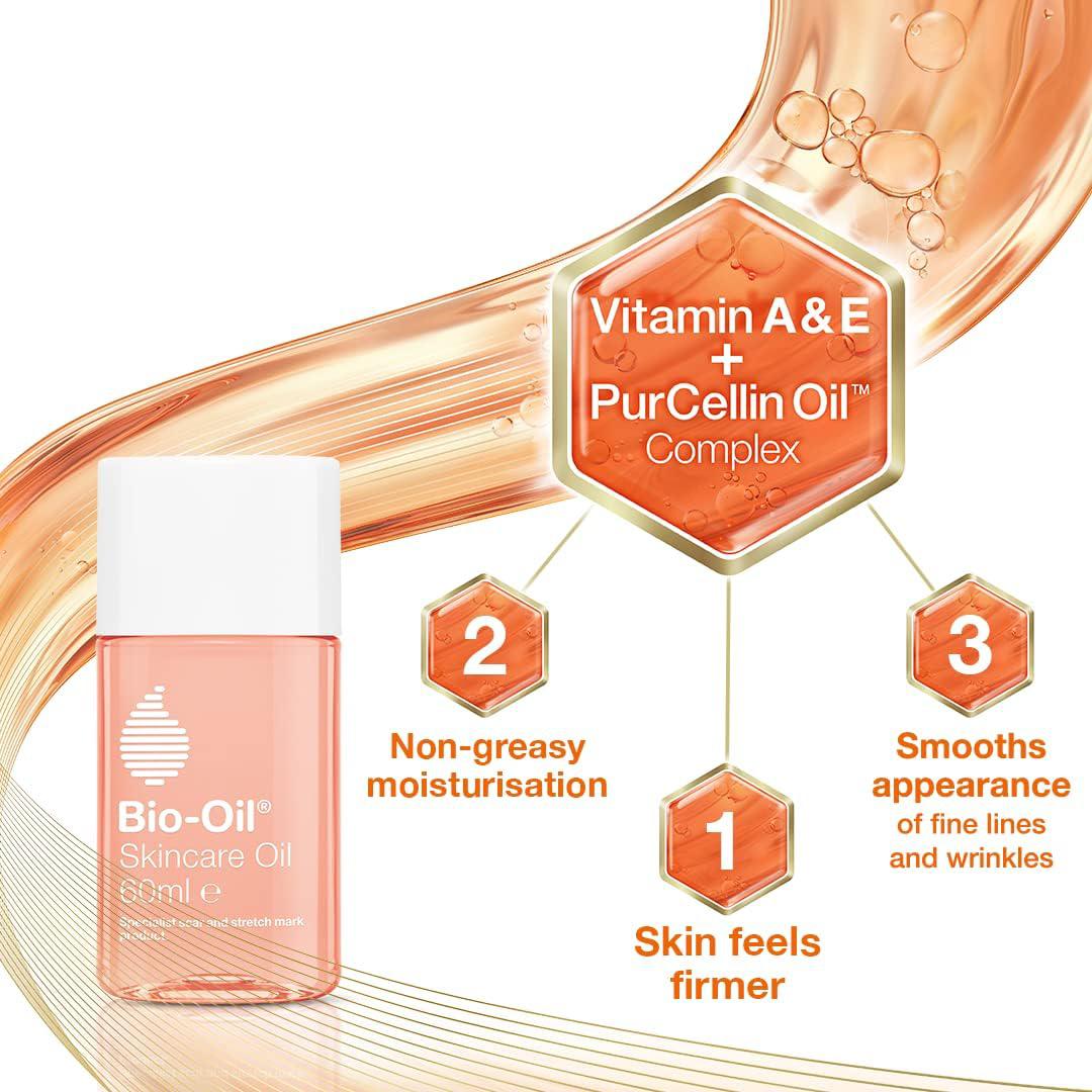 Bio-Oil Skincare Oil 60ml - Improve the Appearance of Scars, Stretch Marks and Skin Tone ,60ml