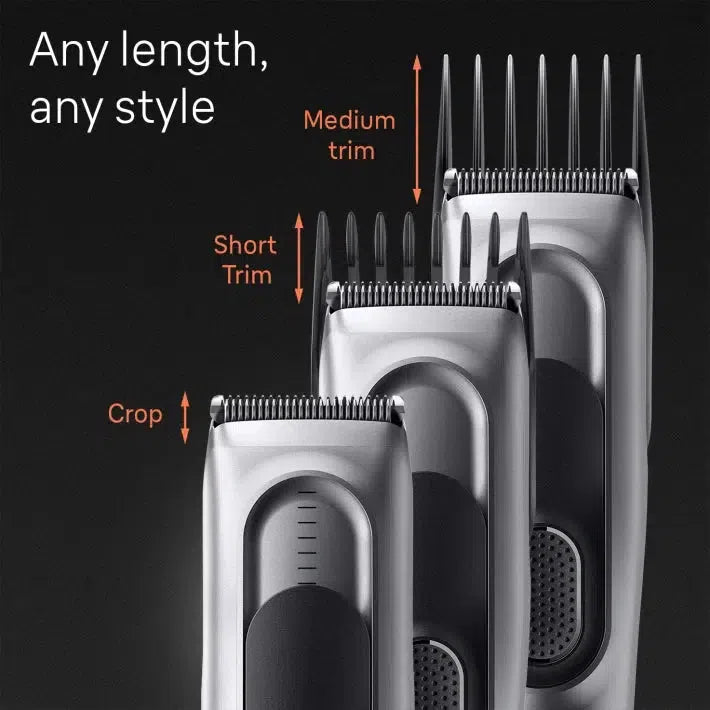 Braun Hair Clipper Series 7 HC7390 with 17 Length Settings, 2 combs, Charging Stand & Pouch