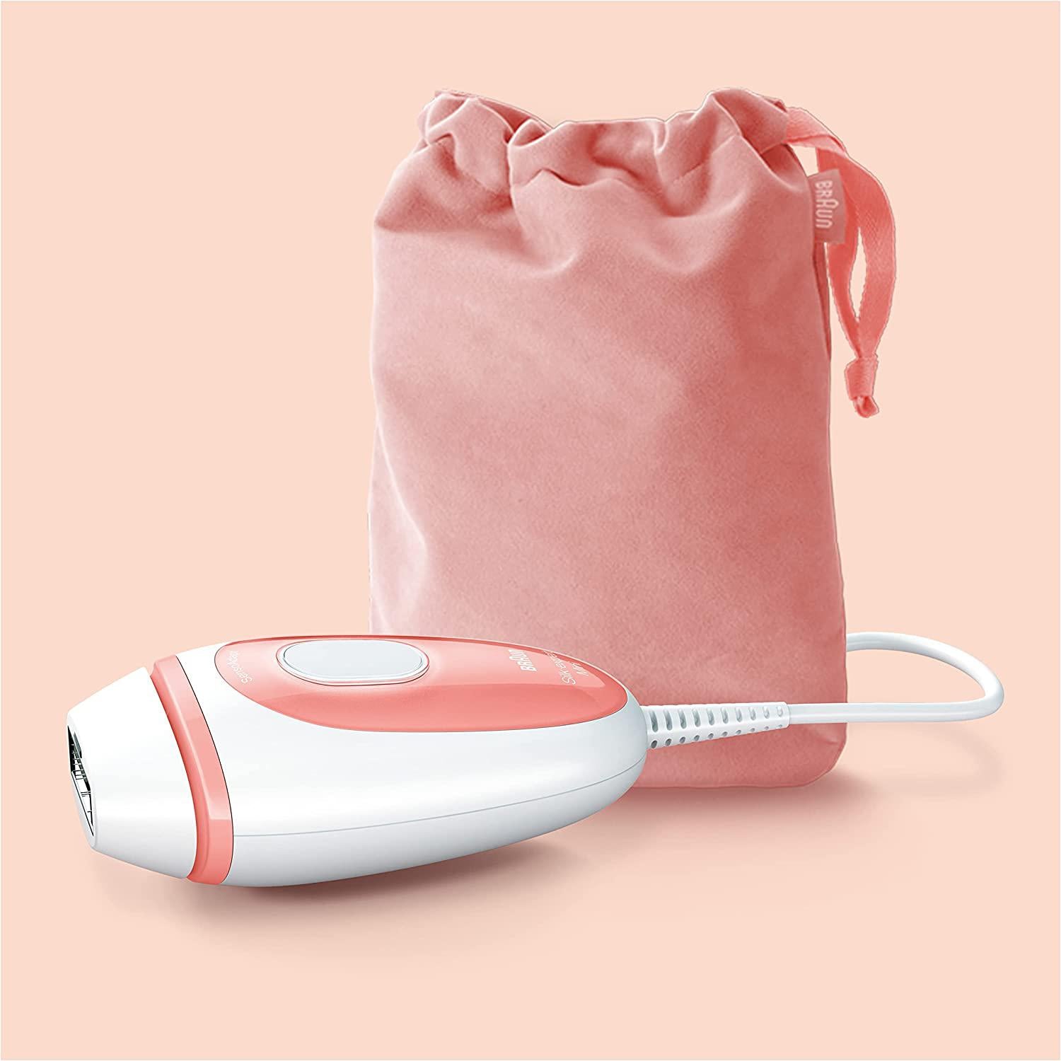 Braun IPL Silk·Expert Mini PL1014 Latest Generation IPL , Permanent Visible Hair Removal, White/Pink