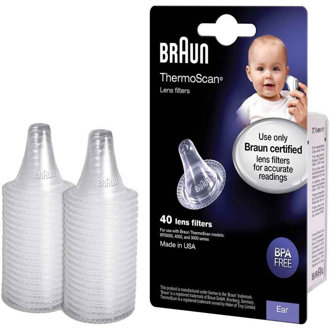 Braun LF40 ThermoScan Lens Filter Refills for Ear Thermometers--Pack of 40