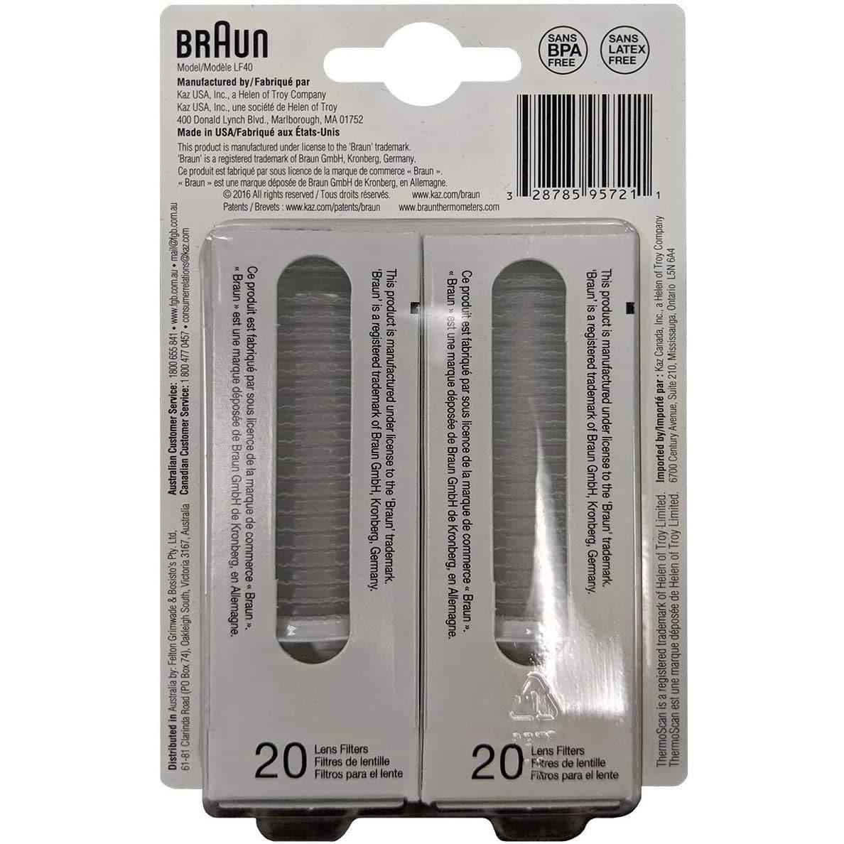Braun LF40 ThermoScan Lens Filter Refills for Ear Thermometers--Pack of 40