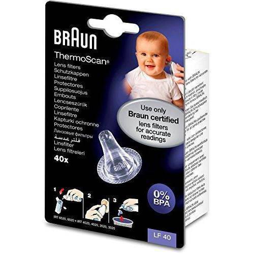 Braun LF40 ThermoScan Lens Filter Refills for Ear Thermometers-Pack of 40