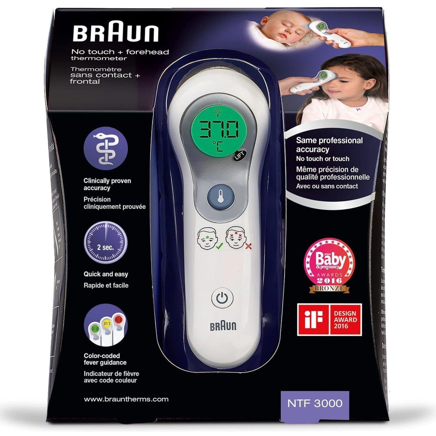 Braun NTF3000 No Touch Plus Forehead Digital Thermometer