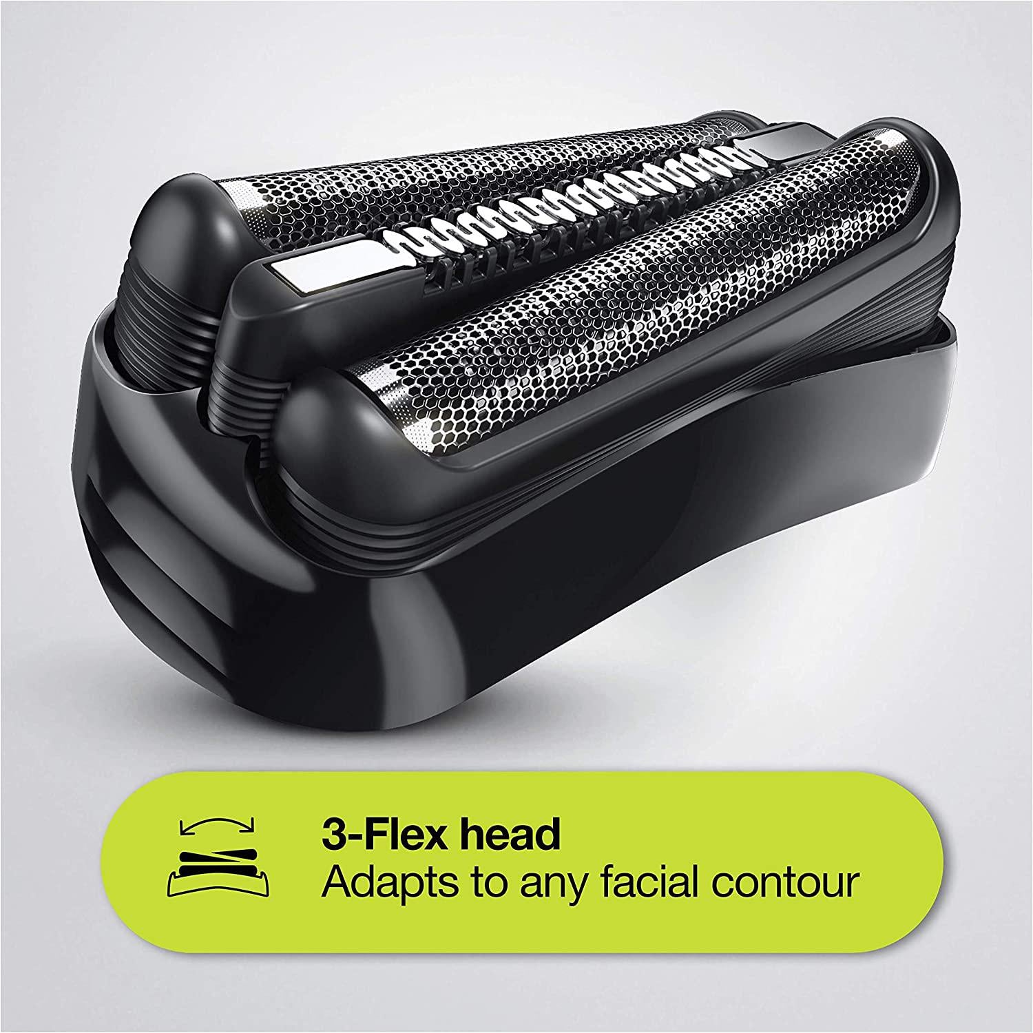 Braun Series 3 310BT - 3-in-1 Electric Shaver, Beard Trimmer with 5 Comb Attachments, Wet & Dry Black/Blue