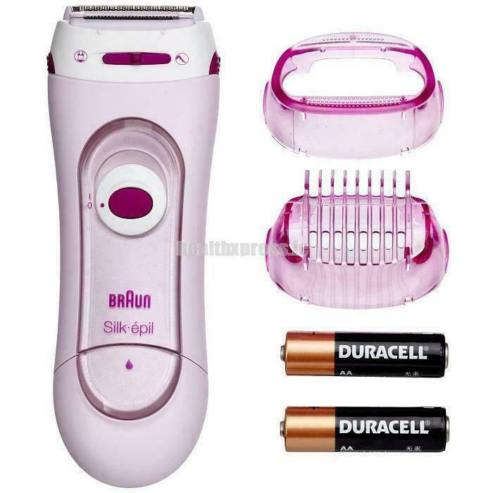 Braun Silk-Epil 5-100 Hair Removal Electric Battery Lady Shaver LS5100 w/ 1 Extra - Pink