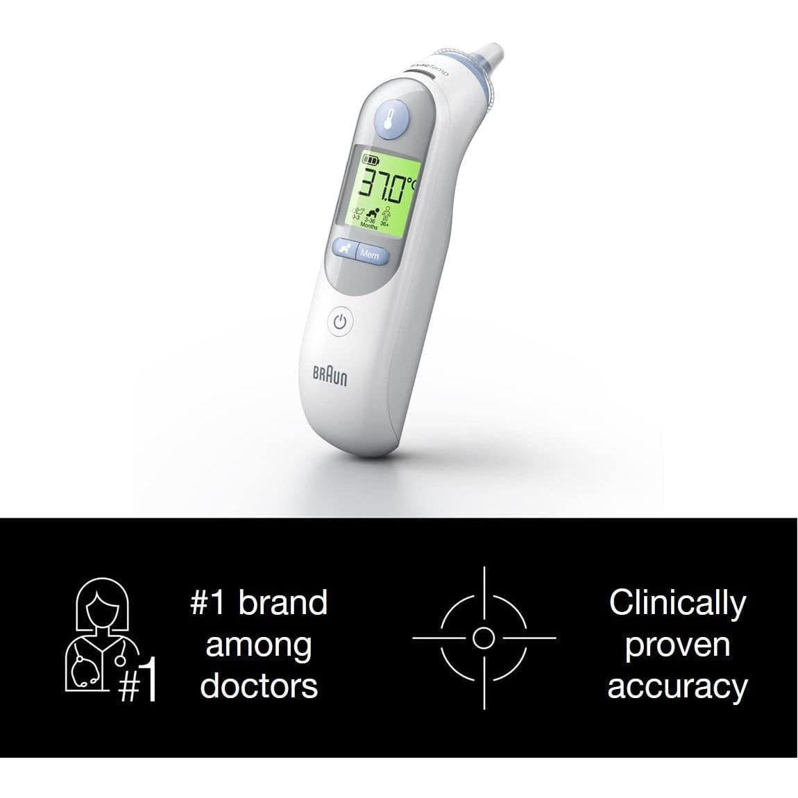 Braun Thermoscan 7 IRT6520 Digital Ear Thermometer with 21 disposable probe covers
