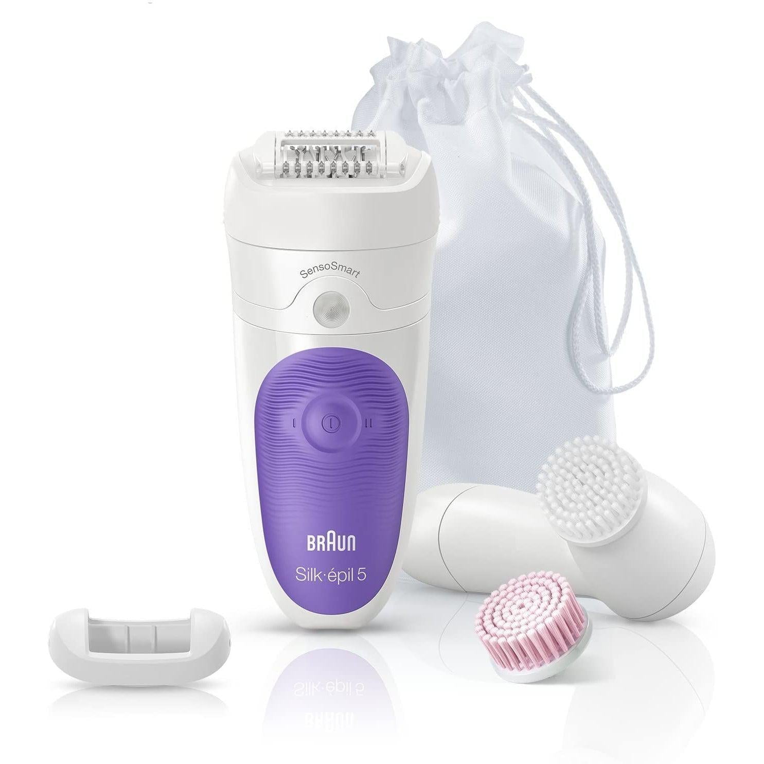 Braun Women's Silk-Epil 5 SensoSmart 5/870 Wet/Dry Epilator w/ 5 Extras - Purple