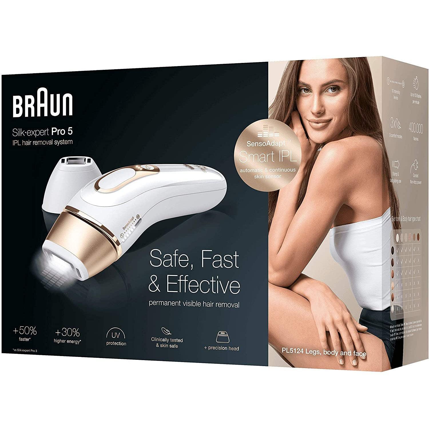Braun Women's Silk-Expert Pro 5 PL5124 IPL w/ 3 Extras - Permanent Hair Removal