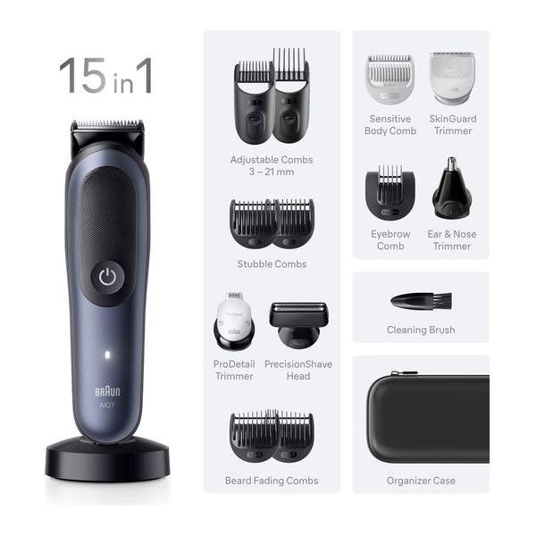 BRAUN Series 7 AIO7580 All-In-One Trimmer - Blue with ProBlade