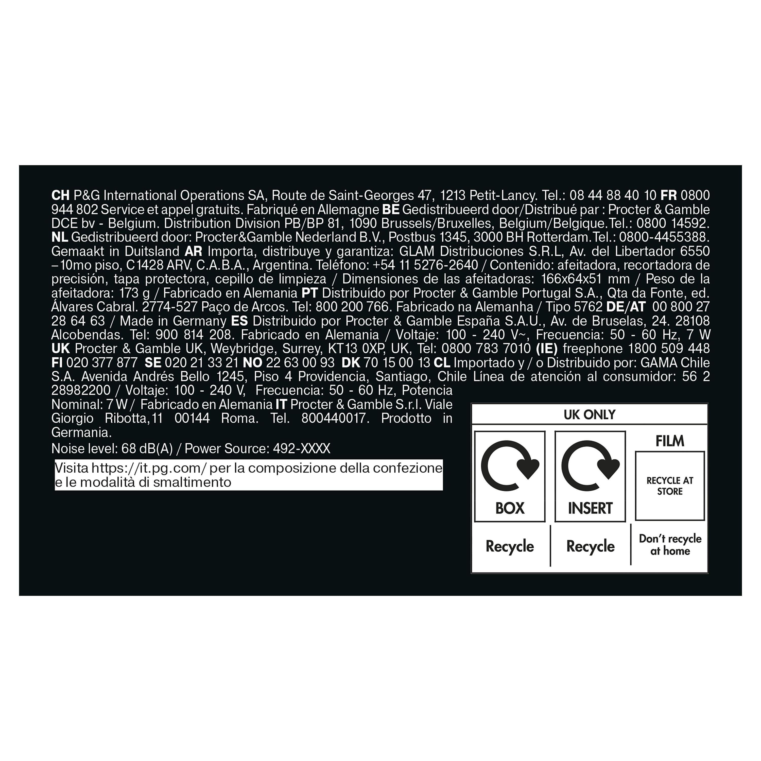 Braun Series 5 Electric Shaver, Up to 50 min, +1 Attachment, 52-N1200S, Black