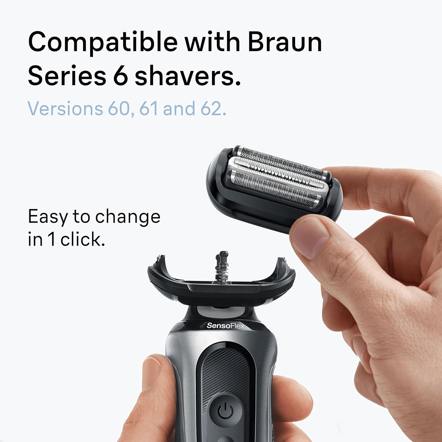 Braun 64B Series 6 Electric Shaver Replacement Head, Compatible With 60, 61, 62 Generations Shavers, Made in Germany