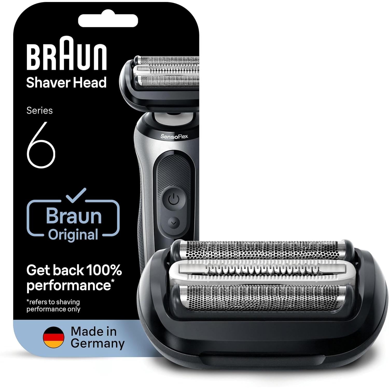 Braun 64B Series 6 Electric Shaver Replacement Head, Compatible With 60, 61, 62 Generations Shavers, Made in Germany