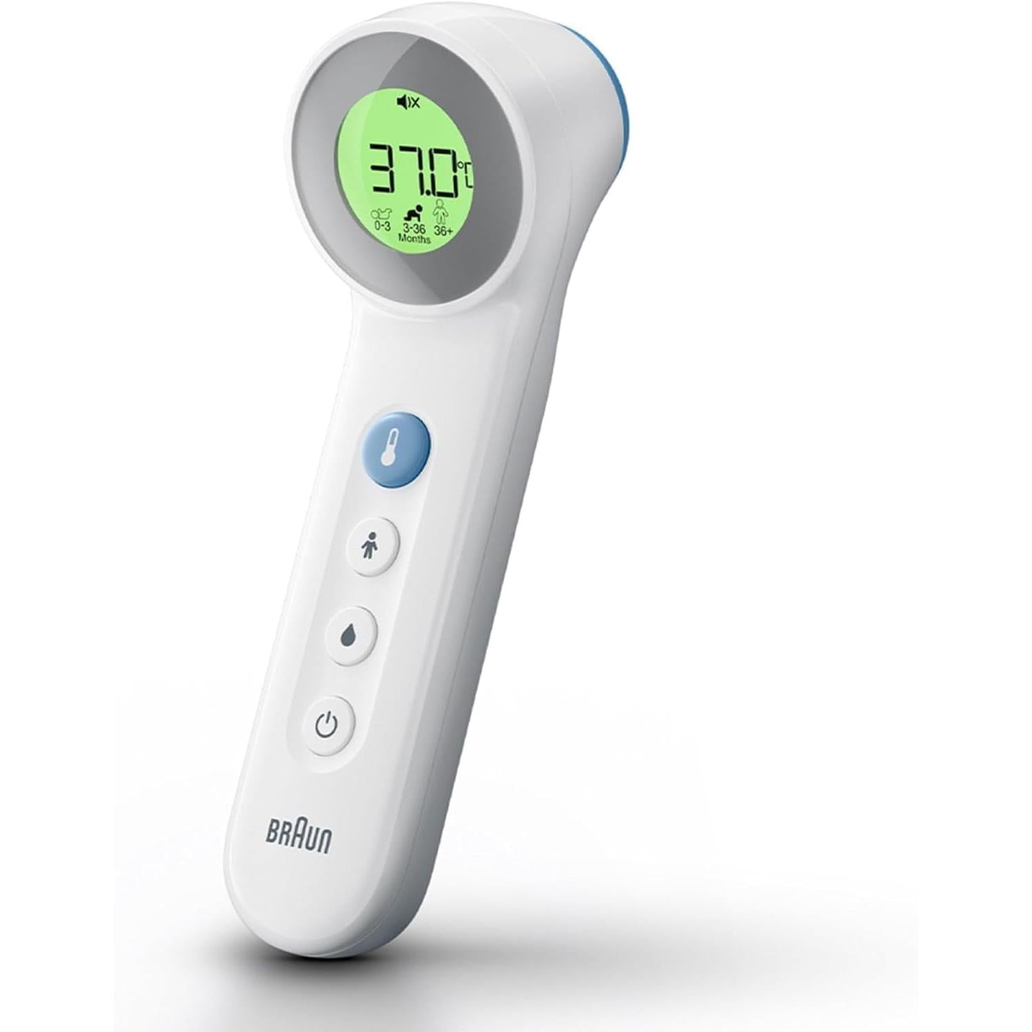 Braun Sensian 7 Forehead non-contact thermometer - Age Precision Technology - 3-in-1 Colour-Coded Digital Display - Baby and Child Friendly - BNT400
