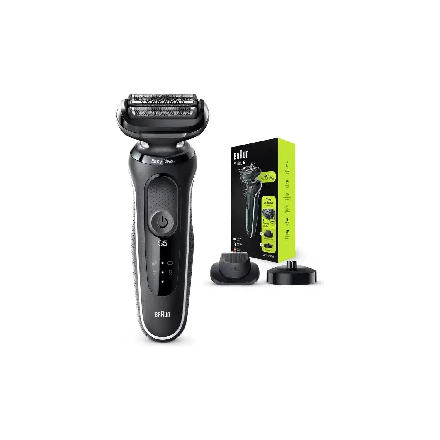 Braun Series 5 50-W4200 Wet and Dry Electric Shaver - Rechargeable - White