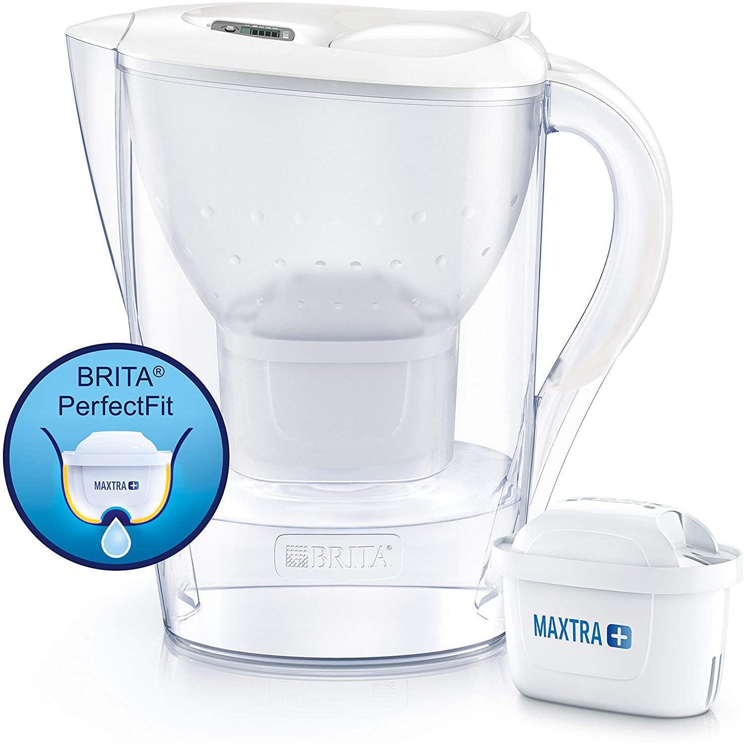 Brita Marella Cool Water Jug with 6 MAXTRA+ Filter Cartridges - White, 2.4L