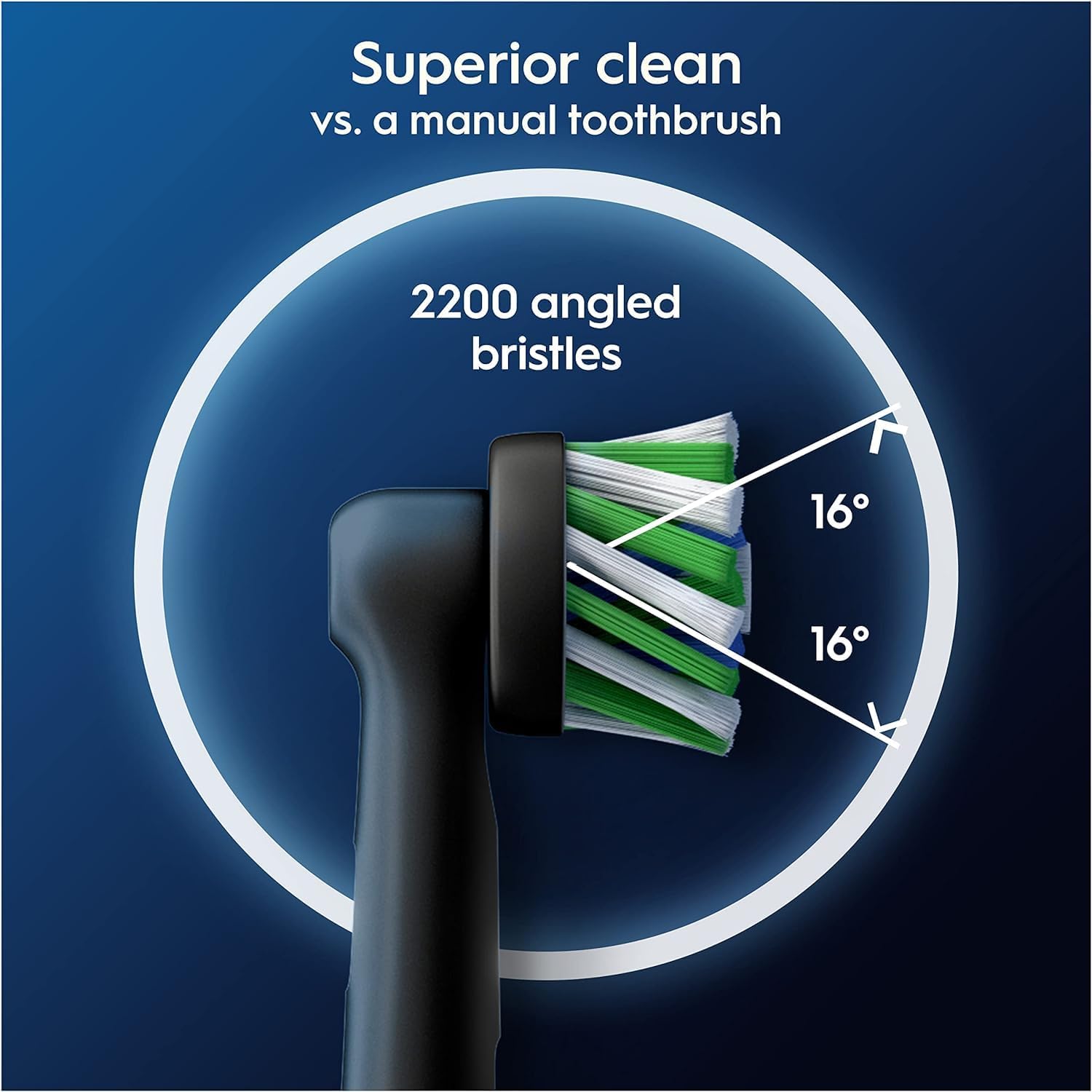 Oral-B Pro Cross Action 2pk Replacement Toothbrush Head, X-Shape and Angled Bristles for Deeper Plaque Removal - Black